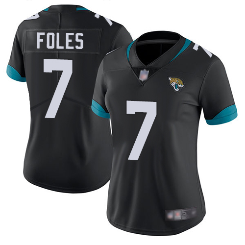 Nike Jacksonville Jaguars #7 Nick Foles Black Team Color Women Stitched NFL Vapor Untouchable Limited Jersey->women nfl jersey->Women Jersey